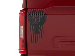 SEC10 Eagle Stars and Stripes Decal; Gloss Black (Universal; Some Adaptation May Be Required)