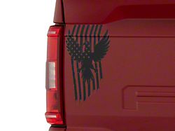 SEC10 Eagle Stars and Stripes Decal; Matte Black (Universal; Some Adaptation May Be Required)