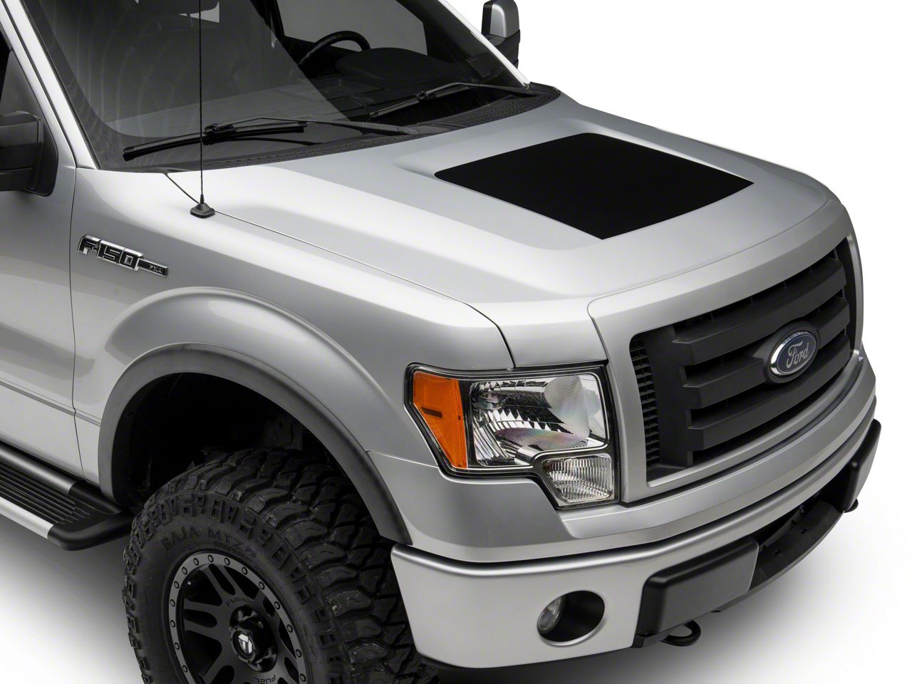 SEC10 F-150 Hood Decal; Matte Black T579636 (09-14 F-150, Excluding ...