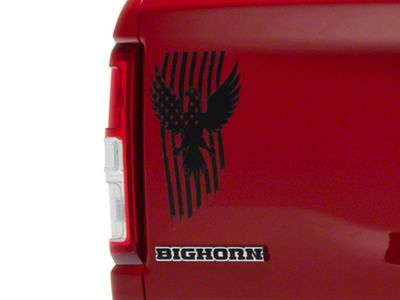 SEC10 Eagle Stars and Stripes Decal; Matte Black (Universal; Some Adaptation May Be Required)