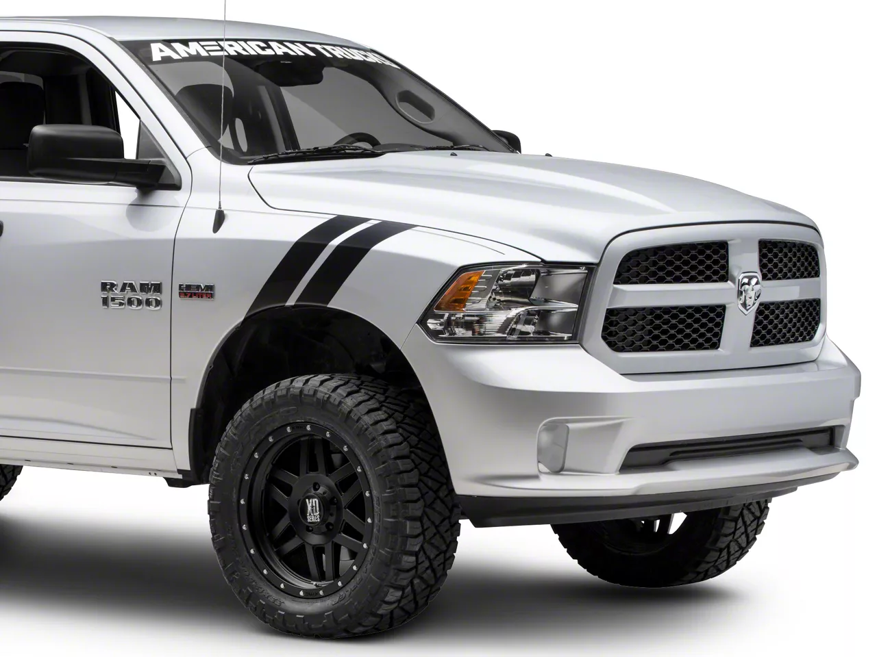 SEC10 RAM 1500 Hash Marks; Matte Black R146171 (09-18 RAM 1500) - Free ...