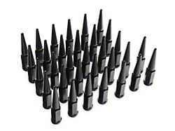 SpeedForm Black Spiked Lug Nut Kit; 14mm x 1.5; Set of 32 (12-24 RAM 2500)