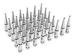 SpeedForm Chrome Spiked Lug Nut Kit; 14mm x 1.5; Set of 32 (12-24 RAM 2500)