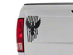 SEC10 Eagle Stars and Stripes Decal; Matte Black (Universal; Some Adaptation May Be Required)