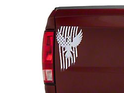 SEC10 Eagle Stars and Stripes Decal; White (Universal; Some Adaptation May Be Required)