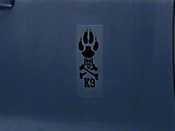 SEC10 K9 Novelty Decal; Black (Universal; Some Adaptation May Be Required)