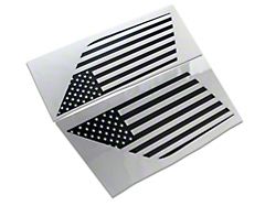 SEC10 Quarter Window Flag Decal; Matte Black (21-25 Yukon)