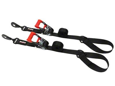 SpeedStrap 1.50-Inch Wheel Lasso Tie-Downs; Black