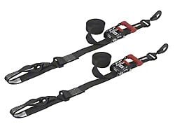 SpeedStrap 1.50-Inch x 10-Foot Ratchet Tie-Downs with Soft-Tie; Black