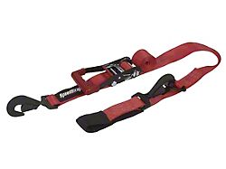 SpeedStrap 2-Inch x 10-Foot Ratchet Tie Down with Twisted Snap Hooks and Axle Strap Combo; Red