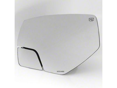 Spotter Mirror Blind Spot Heated Mirror Glass; Driver Side (14-18 Silverado 1500)