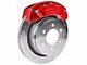 SSBC-USA B6-Brawler Rear 6-Piston Direct Fit Caliper and Ceramic Brake Pad Upgrade Kit with Cross-Drilled and Slotted Rotors; Red Calipers (12-20 4WD F-150 w/ Manual Parking Brake)