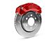 SSBC-USA B8-Brawler Front 8-Piston Direct Fit Caliper and Ceramic Brake Pad Upgrade Kit with Cross-Drilled and Slotted Rotors; Red Calipers (12-20 4WD F-150)