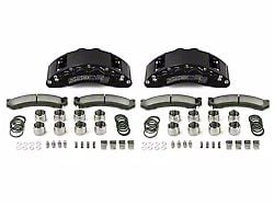 SSBC-USA Barbarian Rear 8-Piston Direct Fit Caliper and Semi-Metallic Brake Pad Upgrade Kit with Cross-Drilled Slotted Rotors; Black Calipers (13-22 F-250 Super Duty)