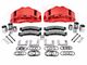 SSBC-USA Barbarian Rear 8-Piston Direct Fit Caliper and Semi-Metallic Brake Pad Upgrade Kit with Cross-Drilled Slotted Rotors; Red Calipers (13-22 F-350 Super Duty SRW)