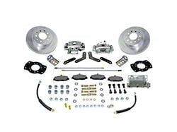 SSBC-USA Rear Drum to Disc Brake Conversion Kit with Built-In Parking Brake Assembly and Solid Rotors; Black Calipers (94-97 RAM 1500)