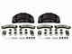 SSBC-USA Barbarian Front 8-Piston Direct Fit Caliper and Semi-Metallic Brake Pad Upgrade Kit with Cross-Drilled Slotted Rotors; Black Calipers (09-24 RAM 2500)