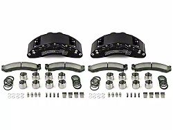 SSBC-USA Barbarian Front 8-Piston Direct Fit Caliper and Semi-Metallic Brake Pad Upgrade Kit; Black Calipers (09-24 RAM 2500)