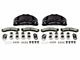 SSBC-USA Barbarian Rear 8-Piston Direct Fit Caliper and Semi-Metallic Brake Pad Upgrade Kit with Cross-Drilled Slotted Rotors; Black Calipers (09-18 RAM 3500)