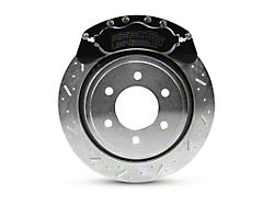 SSBC-USA B6-Brawler Rear 6-Piston Direct Fit Caliper and Semi-Metallic Brake Pad Upgrade Kit with Cross-Drilled Slotted Rotors; Black Calipers (07-18 4WD Sierra 1500 w/ Rear Disc Brakes)