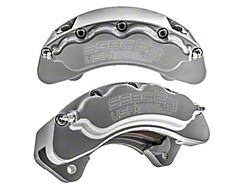 SSBC-USA B8-Brawler Front 8-Piston Direct Fit Caliper and Semi-Metallic Brake Pad Upgrade Kit; Clear Anodized Calipers (07-18 4WD Sierra 1500)