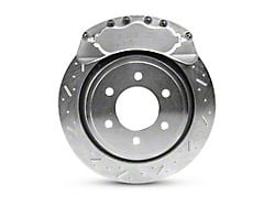 SSBC-USA B6-Brawler Rear 6-Piston Direct Fit Caliper and Semi-Metallic Brake Pad Upgrade Kit with Cross-Drilled Slotted Rotors; Clear Anodized Calipers (07-18 4WD Silverado 1500 w/ Rear Disc Brakes)