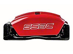 SSBC-USA Tri-Power Front 3-Piston Quick Change Caliper and High Performance Brake Pad Upgrade Kit; Red (07-14 Yukon)