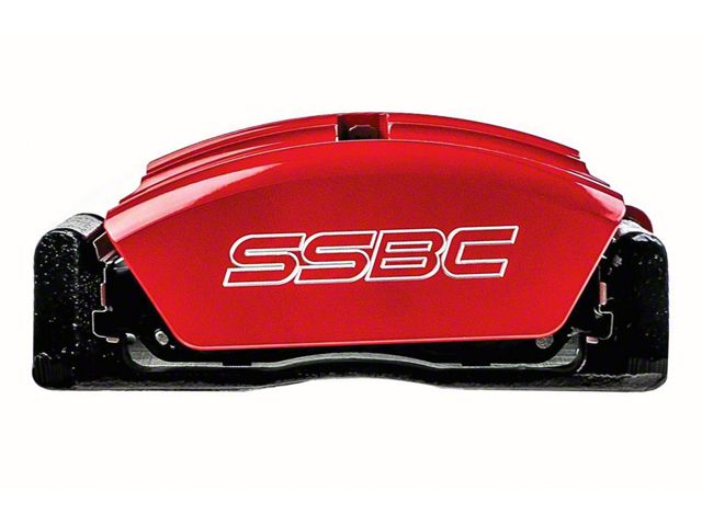 SSBC-USA Tri-Power Front 3-Piston Quick Change Caliper and High Performance Brake Pad Upgrade Kit; Red Calipers (07-14 Yukon)