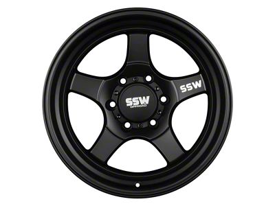 SSW Off-Road Wheels Stryker Matte Black 6-Lug Wheel; 17x9; -25mm Offset (23-24 Canyon)