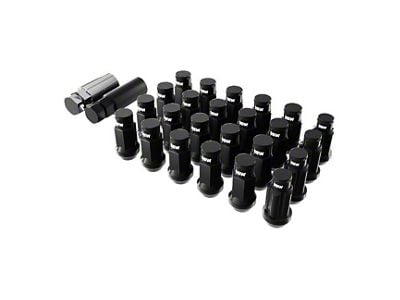 SSW Off-Road Wheels Black Closed Ended Lug Nuts; 14x1.50mm; Set of 24 (99-25 Sierra 1500)