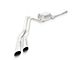 Stainless Works Legend Series Dual Exhaust System with Black Tips; Factory Connect; Rear Exit (21-24 5.0L F-150)