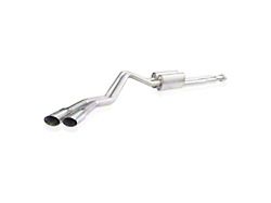 Stainless Works Redline Series Dual Exhaust System with Polished Tips; Same Side Exit (20-25 6.6L Gas Sierra 3500 HD)