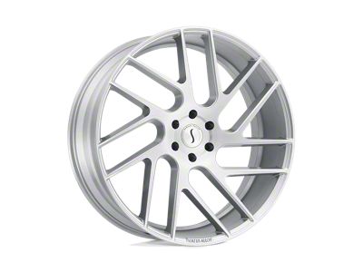 Status Juggernaut Silver with Brushed Machined Face 6-Lug Wheel; 22x9.5; 15mm Offset (07-13 Sierra 1500)