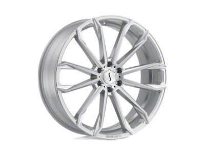 Status Mastadon Silver with Brushed Machined Face 6-Lug Wheel; 22x9.5; 15mm Offset (07-13 Sierra 1500)