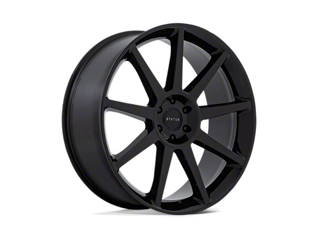 Status Mammoth Gloss Black 6-Lug Wheel; 22x9.5; 25mm Offset (07-13 Silverado 1500)