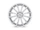 Status Mastadon Silver with Brushed Machined Face 6-Lug Wheel; 22x9.5; 15mm Offset (07-13 Silverado 1500)