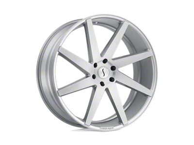 Status Brute Silver with Brushed Machined Face 6-Lug Wheel; 26x10; 15mm Offset (07-14 Tahoe)