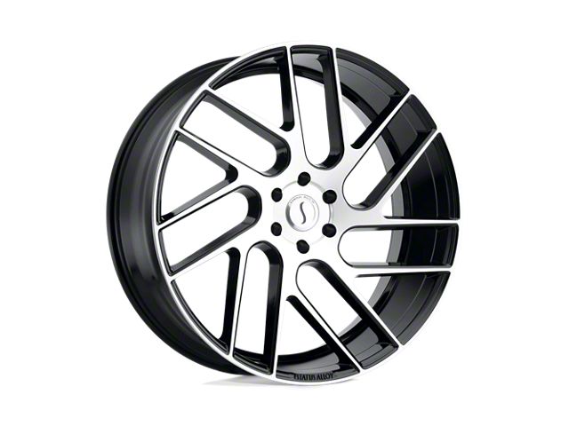 Status Juggernaut Gloss Black with Machined Face 6-Lug Wheel; 24x9.5; 30mm Offset (09-14 F-150)