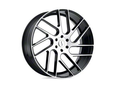 Status Juggernaut Gloss Black with Machined Face 6-Lug Wheel; 20x9; 15mm Offset (91-96 Dakota)