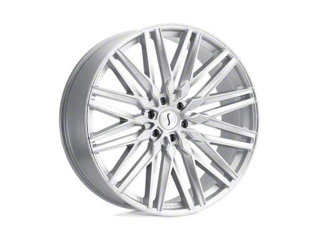 Status Adamas Silver with Mirror Cut Face 6-Lug Wheel; 20x9; 15mm Offset (99-06 Silverado 1500)