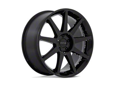 Status Mammoth Gloss Black 5-Lug Wheel; 22x9.5; 30mm Offset (87-90 Dakota)