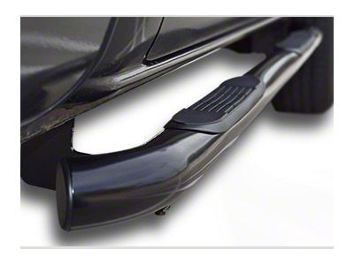 4-Inch Blackout Series Side Step Bars; Rocker Mount (07-13 Silverado 1500 Extended Cab, Crew Cab)