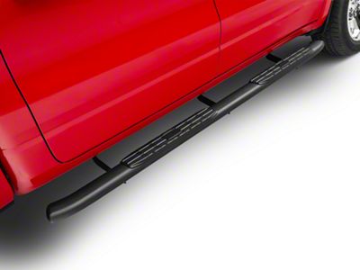 4X Series 4-Inch Oval Side Step Bars; Matte Black (19-24 RAM 1500 Crew Cab)