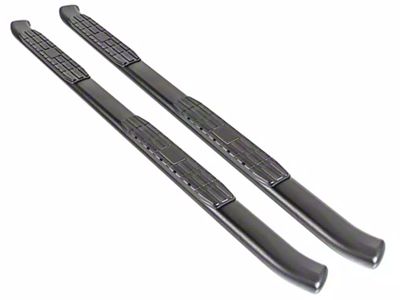 4X Series 4-Inch Oval Side Step Bars; Black (17-24 F-250 Super Duty SuperCab)