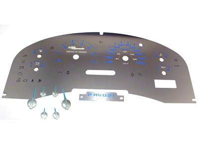 US Speedo Stainless Edition Gauge Face; MPH; Blue (04-08 F-150 XLT)