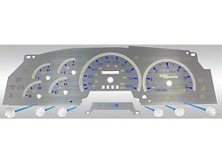 US Speedo Stainless Edition Gauge Face; MPH; Blue (97-98 F-150)