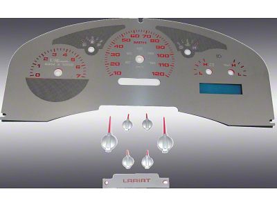 US Speedo Stainless Edition Gauge Face; MPH; Red (07-08 F-150 Lariat)