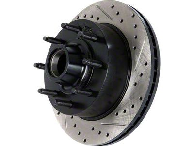 StopTech Sportstop Cryo Drilled and Slotted 5-Lug Rotor; Front Driver Side (97-Early 00 2WD F-150 w/ Rear Wheel ABS, Excluding Lightning)