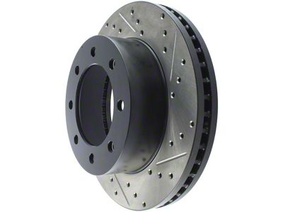 StopTech Sport Drilled and Slotted 8-Lug Rotor; Front Passenger Side (11-12 4WD F-350 Super Duty SRW)