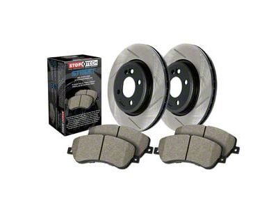 StopTech Street Axle Slotted 8-Lug Brake Rotor and Pad Kit; Rear (03-08 RAM 2500)